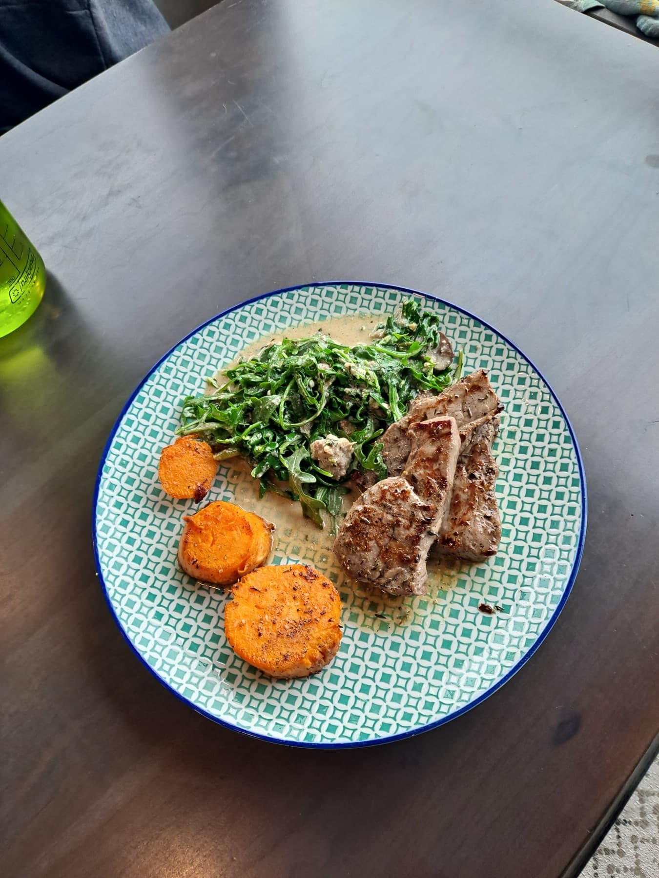 Pork shoulder with roasted sweet potato